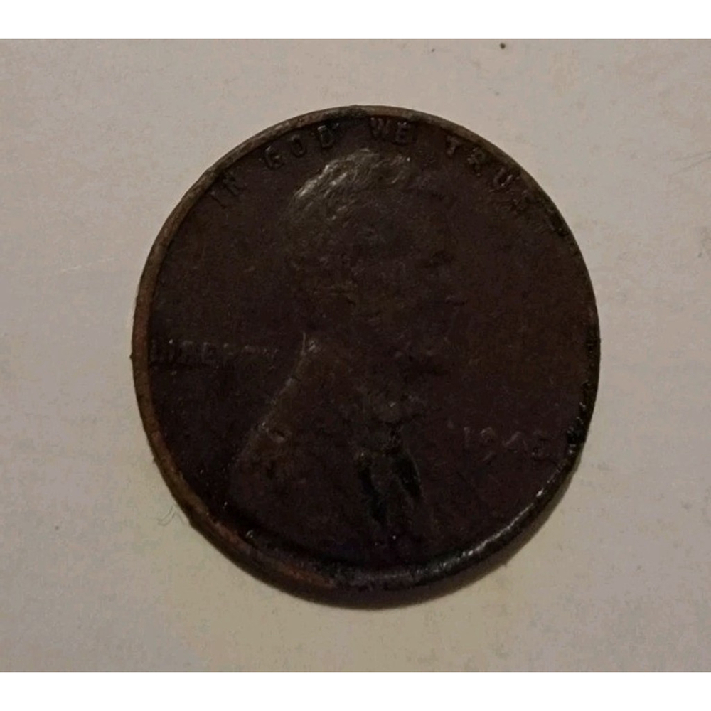 1945 Wheat Penny Error No Mint Mark Lincoln One Cent Liberty